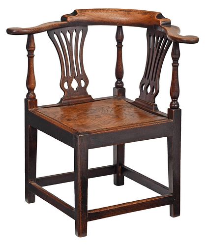 GEORGE III OAK AND ELM CORNER