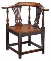 GEORGE III OAK AND ELM CORNER