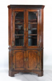GEORGE III OAK CORNER CUPBOARD