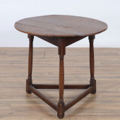 GEORGE III OAK CRICKET TABLE,