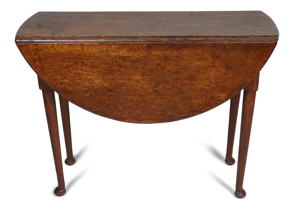 GEORGE III OAK DROP-LEAF TABLE,