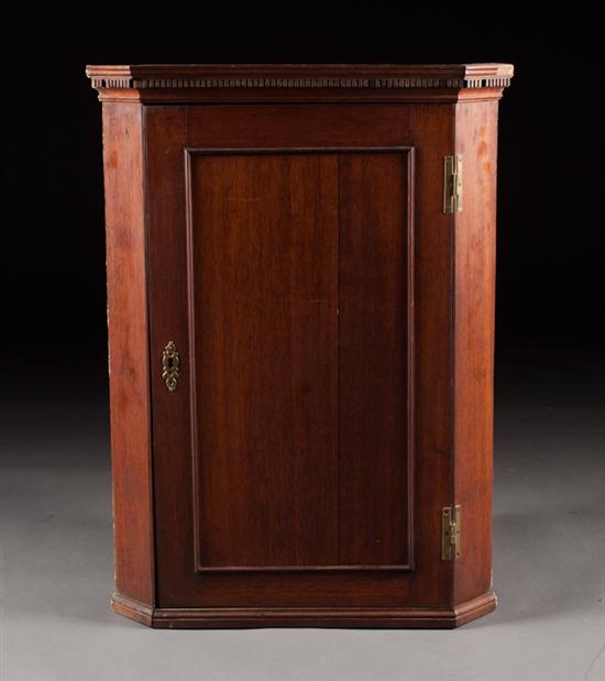 George III oak hanging cabinet