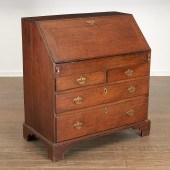 GEORGE III OAK SLANTFRONT DESK