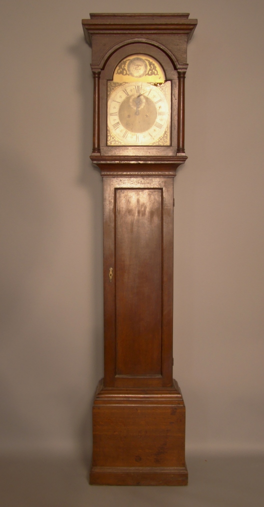 GEORGE III OAK TALL CASE CLOCK