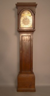 GEORGE III OAK TALL CASE CLOCK