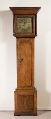 GEORGE III OAK TALL CASE FLOOR