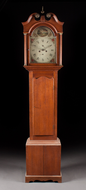 George III oak tall-case clock face