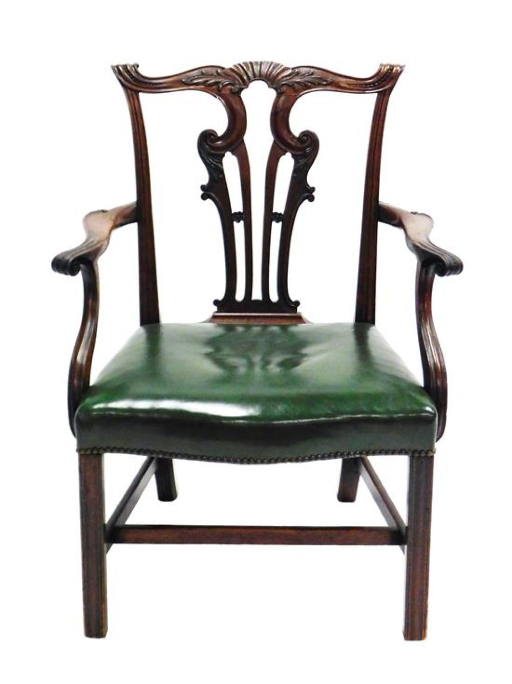 GEORGE III OPEN ARMCHAIR,