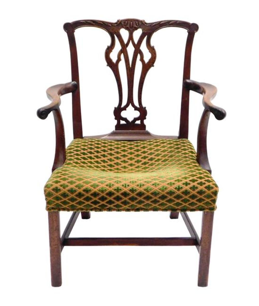 GEORGE III OPEN ARMCHAIR,