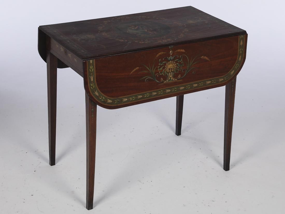 GEORGE III PAINTED MAHOGANY