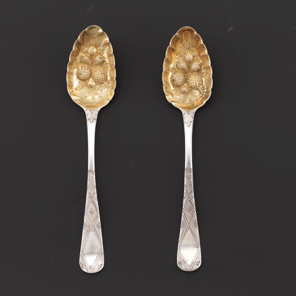 GEORGE III PAIR OF GOLD WASHED
