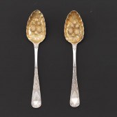 GEORGE III PAIR OF GOLD WASHED