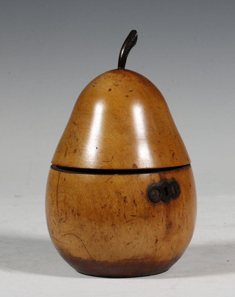 GEORGE III PEAR FORM TEA CADDY 18th