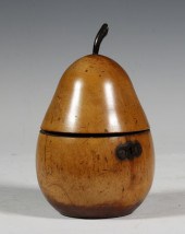 GEORGE III PEAR FORM TEA CADDY