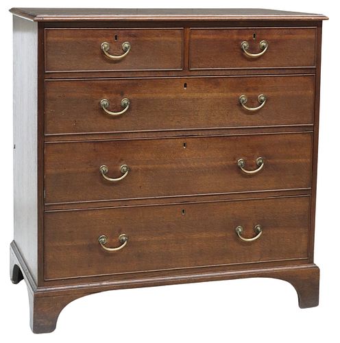 GEORGE III PERIOD OAK CHEST OF