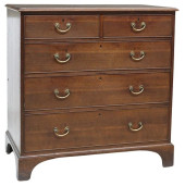 GEORGE III PERIOD OAK CHEST OF