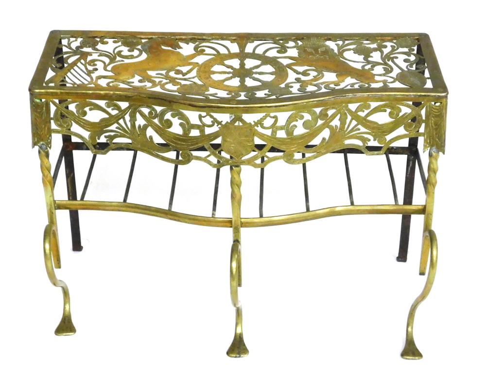 GEORGE III PIERCED BRASS