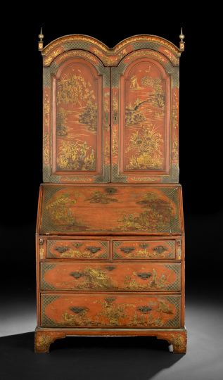 George III Polychromed Secretary