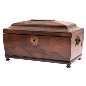 GEORGE III ROSEWOOD TABLE BOX<