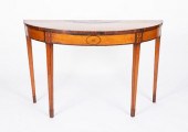 GEORGE III SATINWOOD DEMILUNE
