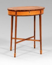 George III satinwood work tabl