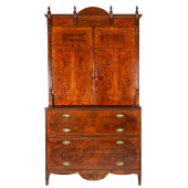 GEORGE III SECRETARY BOOKCASE<