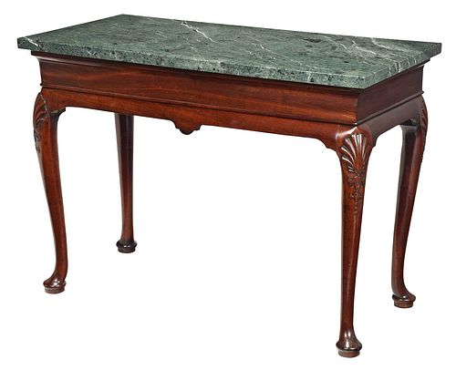 GEORGE III SHELL CARVED MAHOGANY