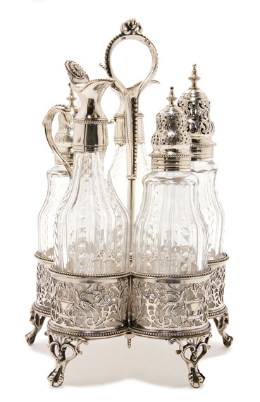 George III Silver and Cut Glass