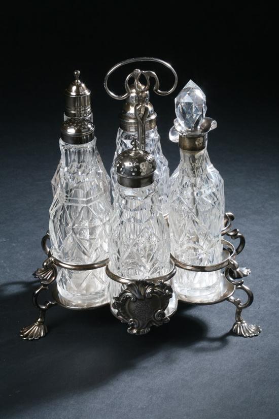 GEORGE III SILVER AND CUT-CRYSTAL