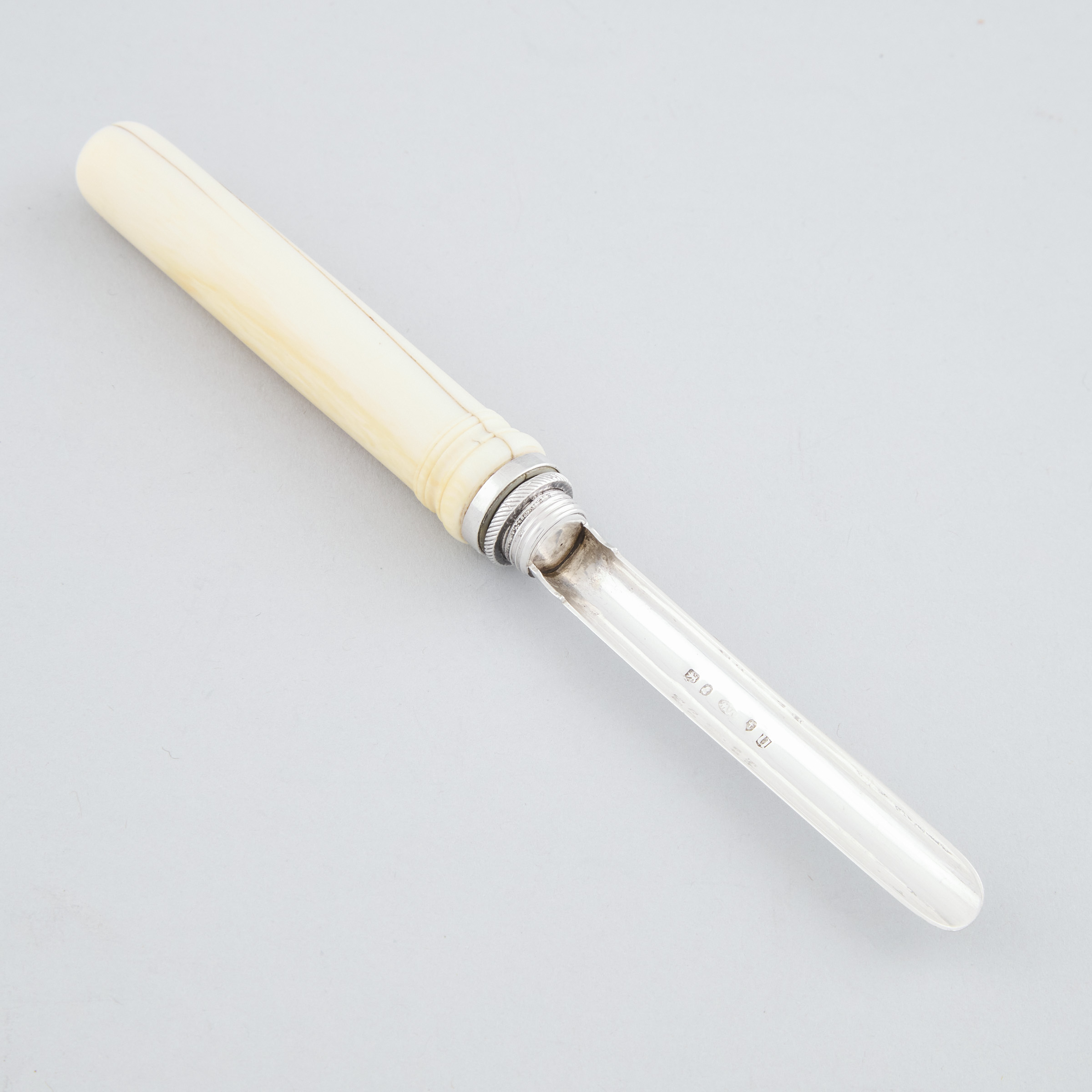 George III Silver and Ivory Apple