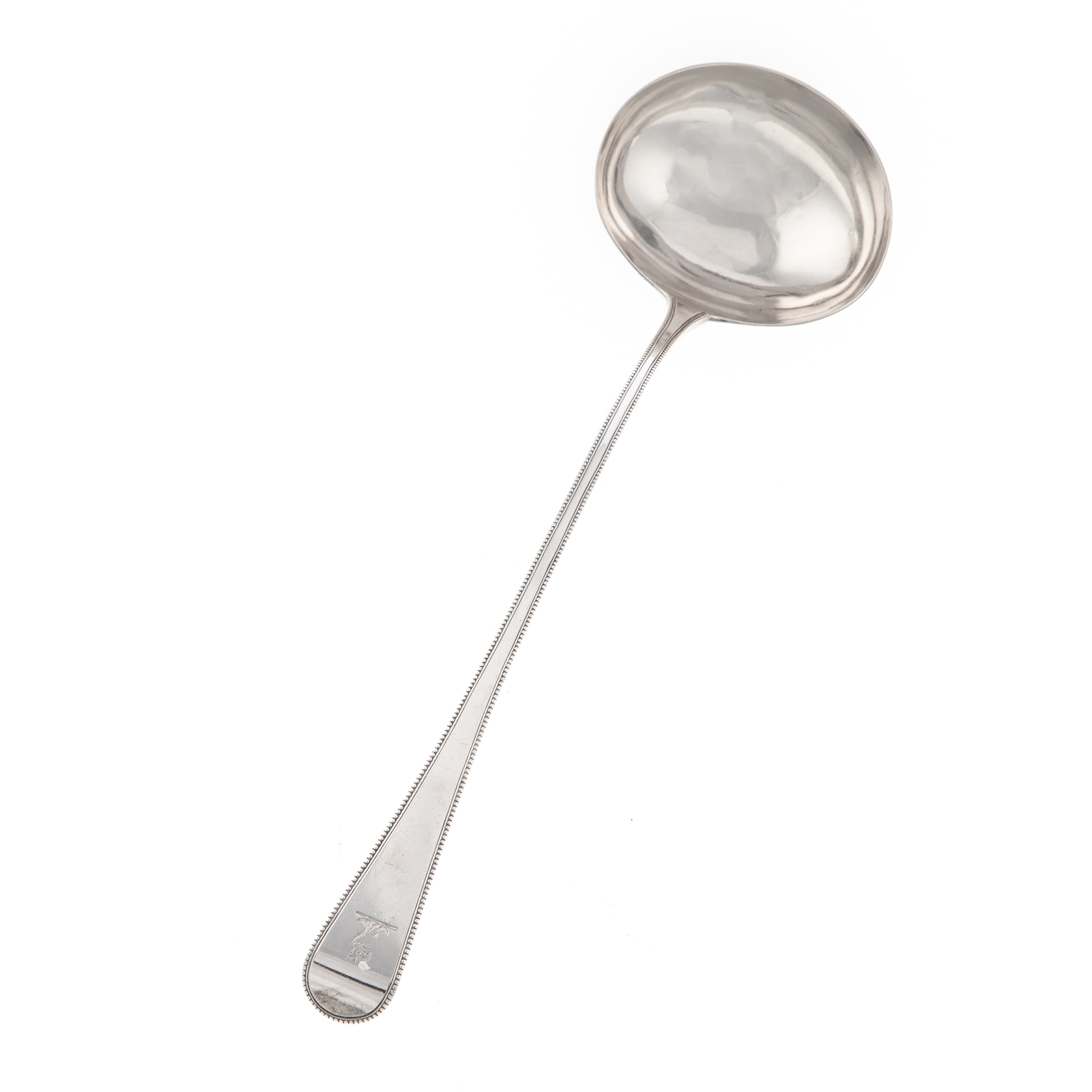 GEORGE III SILVER ARMORIAL LADLE