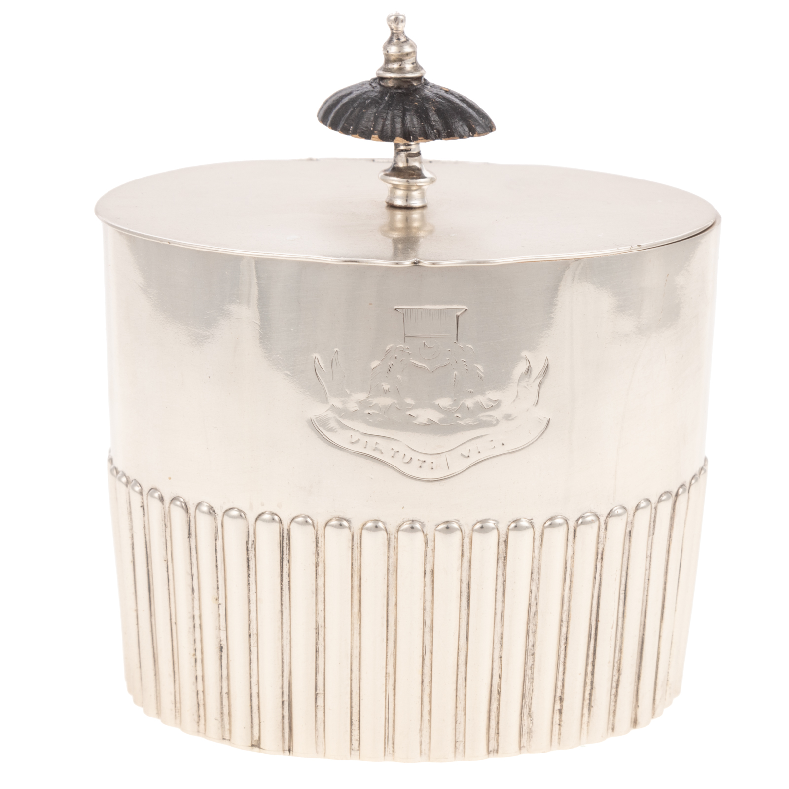 GEORGE III SILVER ARMORIAL TEA