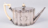 GEORGE III SILVER ARMORIAL TEA