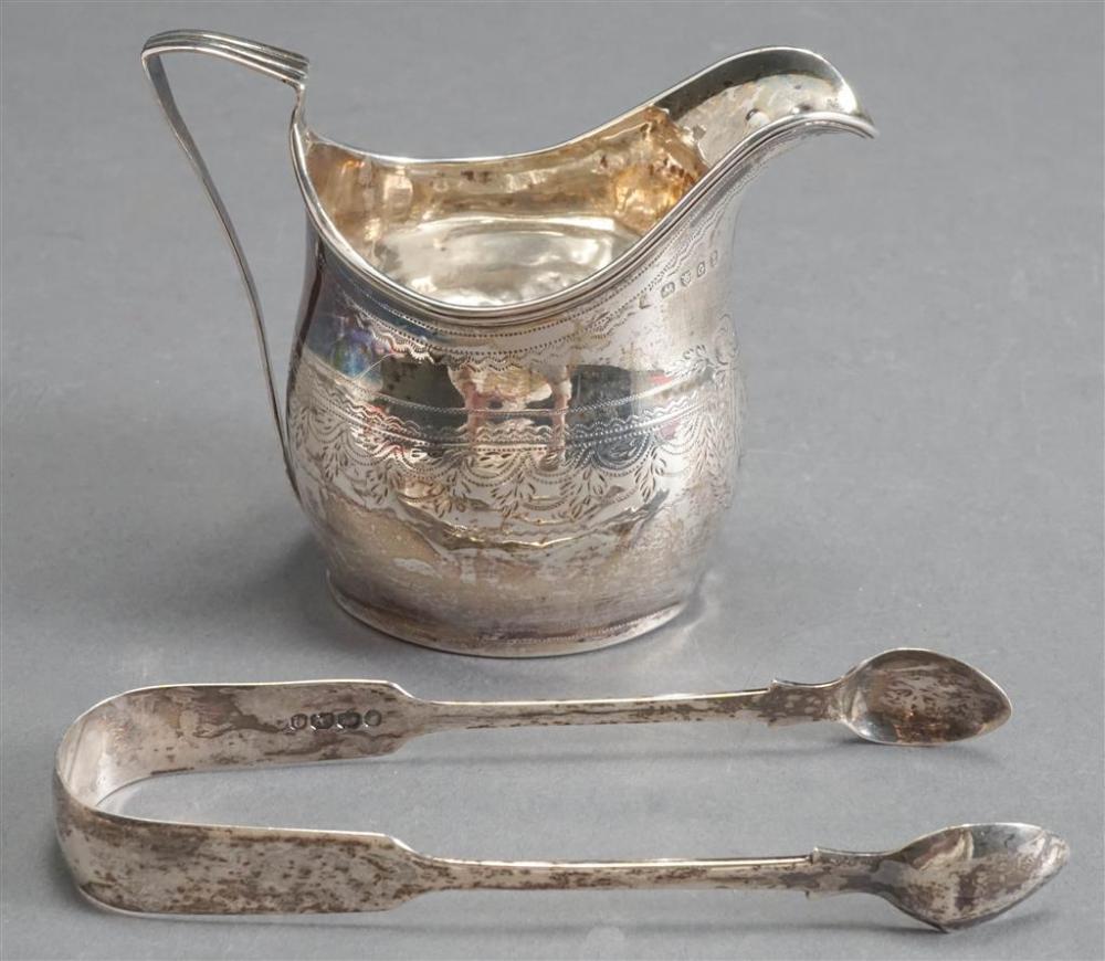 GEORGE III SILVER CREAMER AND