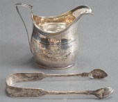 GEORGE III SILVER CREAMER AND