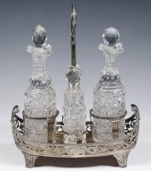 GEORGE III SILVER CRUET SET, R