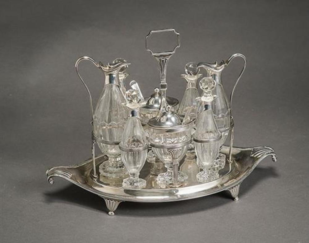 GEORGE III SILVER CRUET STAND