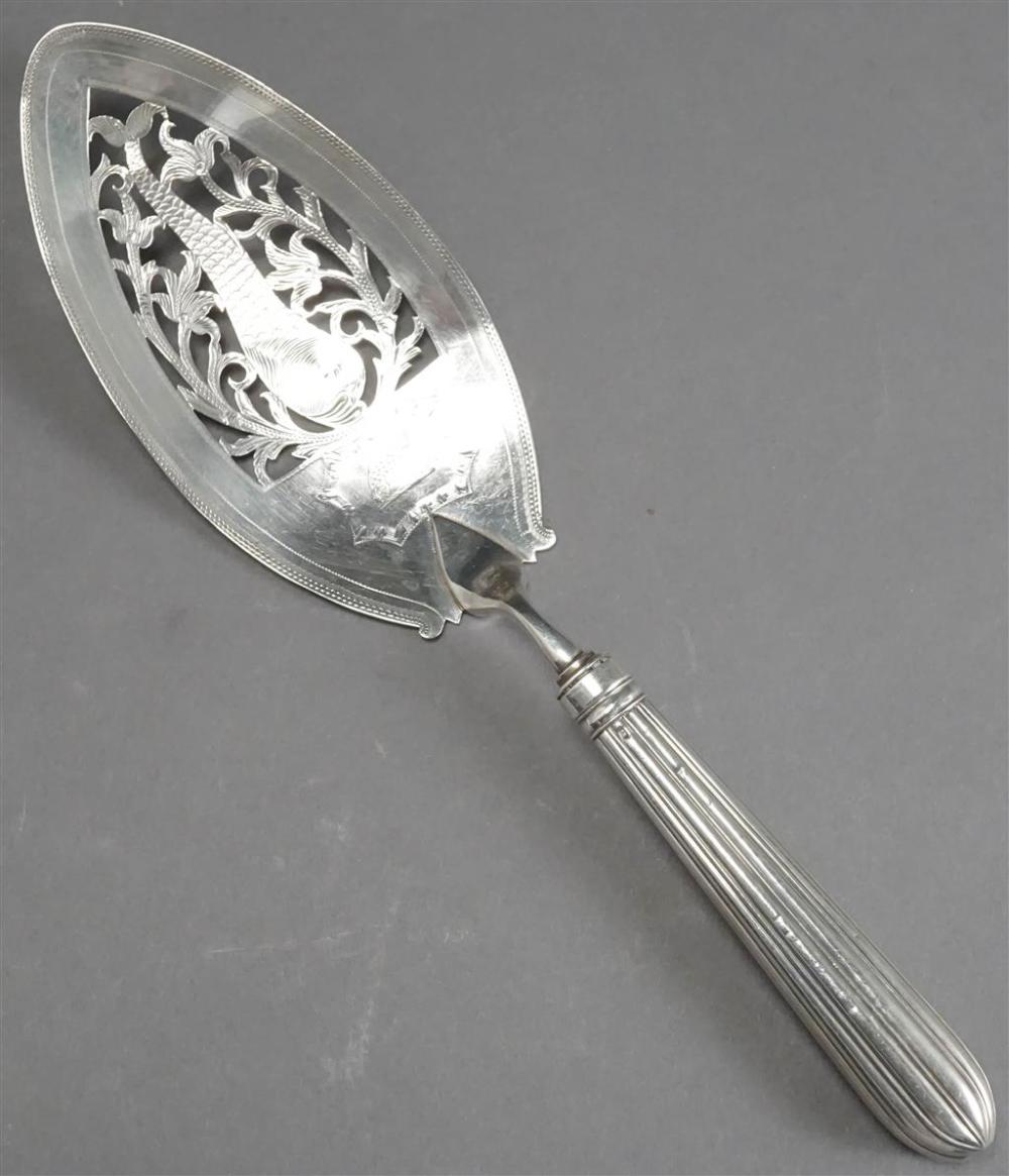 GEORGE III SILVER FISH SLICE WITH