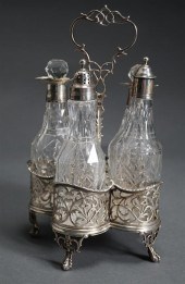 GEORGE III SILVER FIVE-BOTTLE