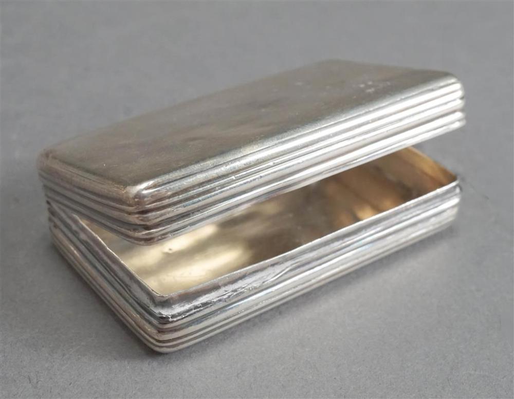 GEORGE III SILVER HINGED SNUFF BOX,