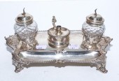GEORGE III SILVER INKSTAND Joh