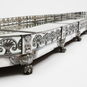 GEORGE III SILVER MIRROR SIX-P