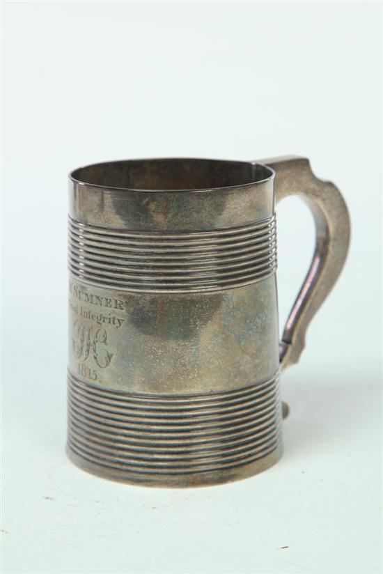 GEORGE III SILVER MUG OR CANN. 