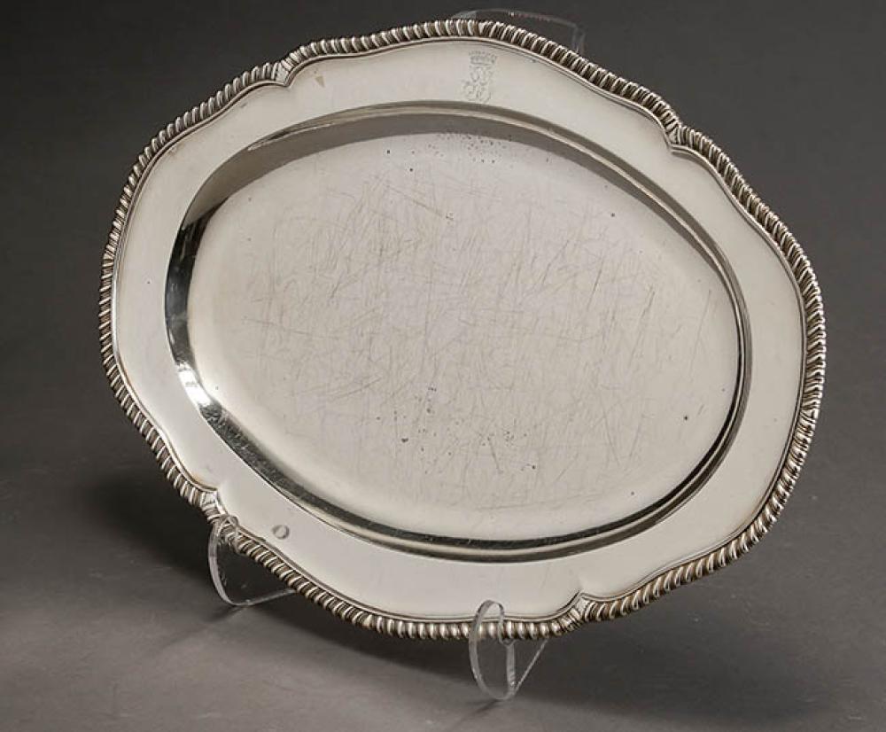 GEORGE III SILVER OVAL MEAT