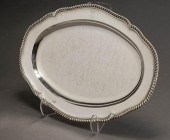 GEORGE III SILVER OVAL MEAT PL