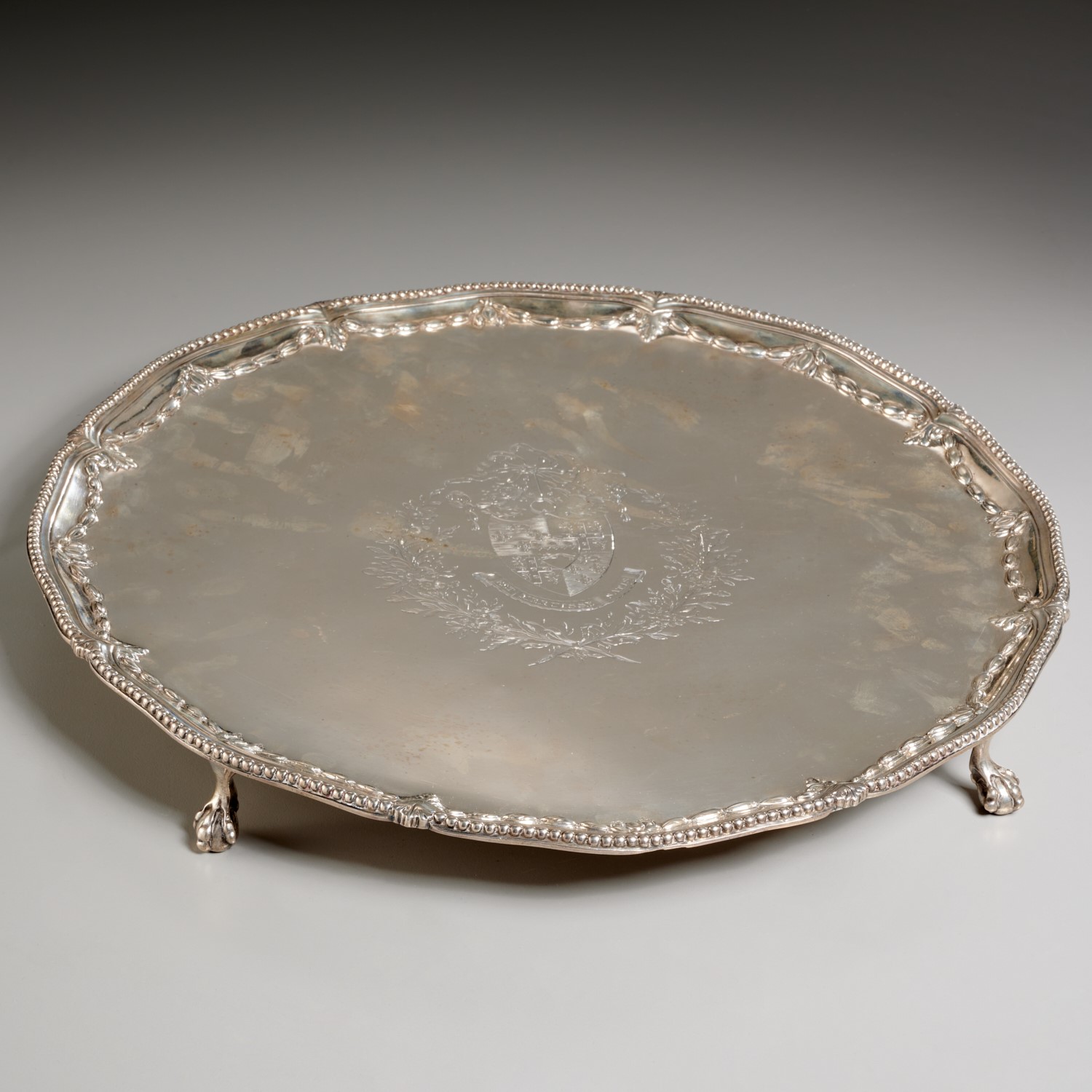 GEORGE III SILVER SALVER, JOSEPH
