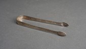 GEORGE III SILVER SUGAR TONGS,