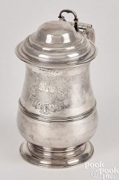 GEORGE III SILVER TANKARD, 18T