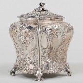 GEORGE III SILVER TEA CADDYMar