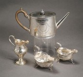 GEORGE III SILVER TEAPOT, A CR